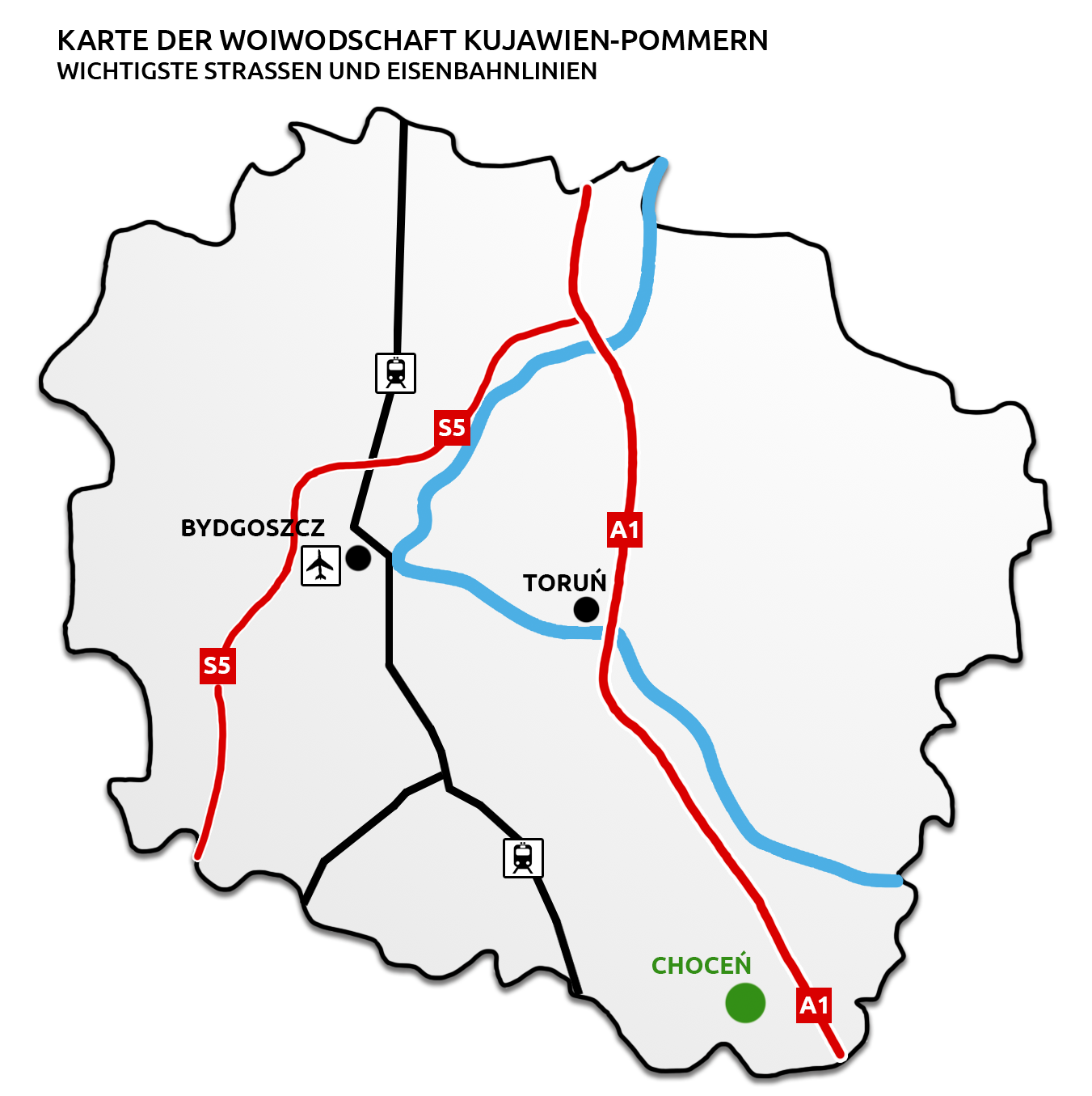 Drogi i kolej Choceń