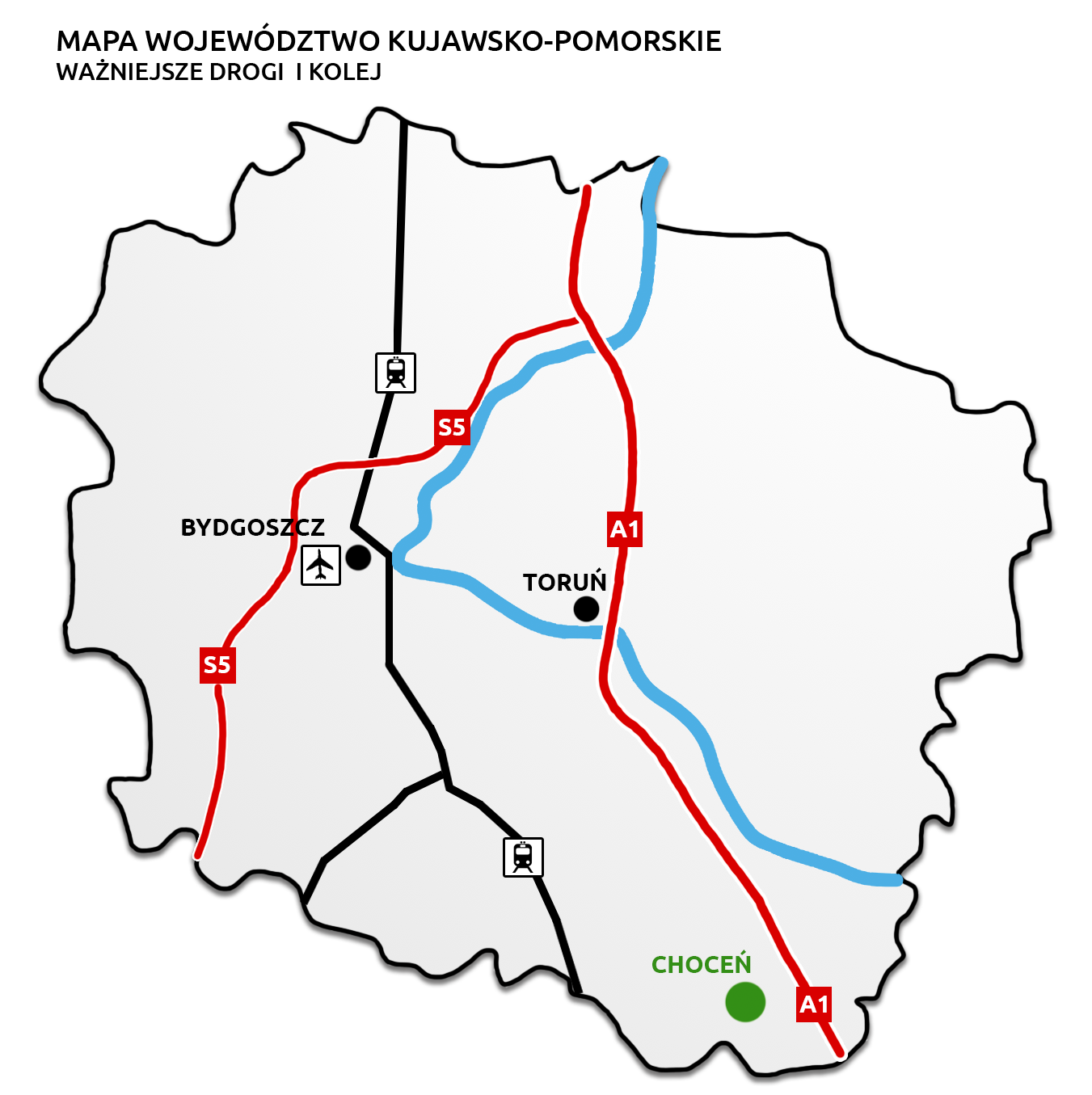 Drogi i kolej Choceń